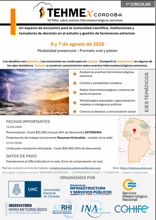 Primera Circular – TEHMEx Córdoba 2026